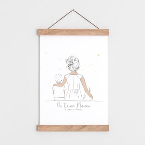 Affiche personnalisée famille, Décoration chambre enfant, mother's day, cartel familiar personalizado, custom family poster, fête des mères