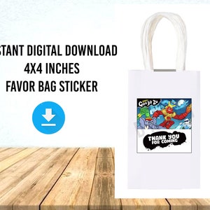 Goo Jit Zu Printable Birthday Digital Favor Bag Sticker