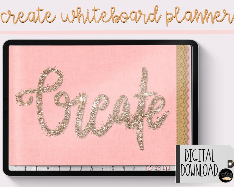 CREATE undated digital landscape whiteboard planner image 0