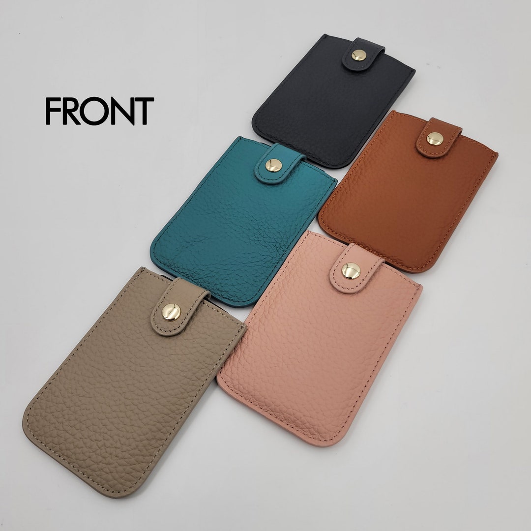 AG Wallets RFID Safe Snap Close Credit Card Holder, Napa Leather