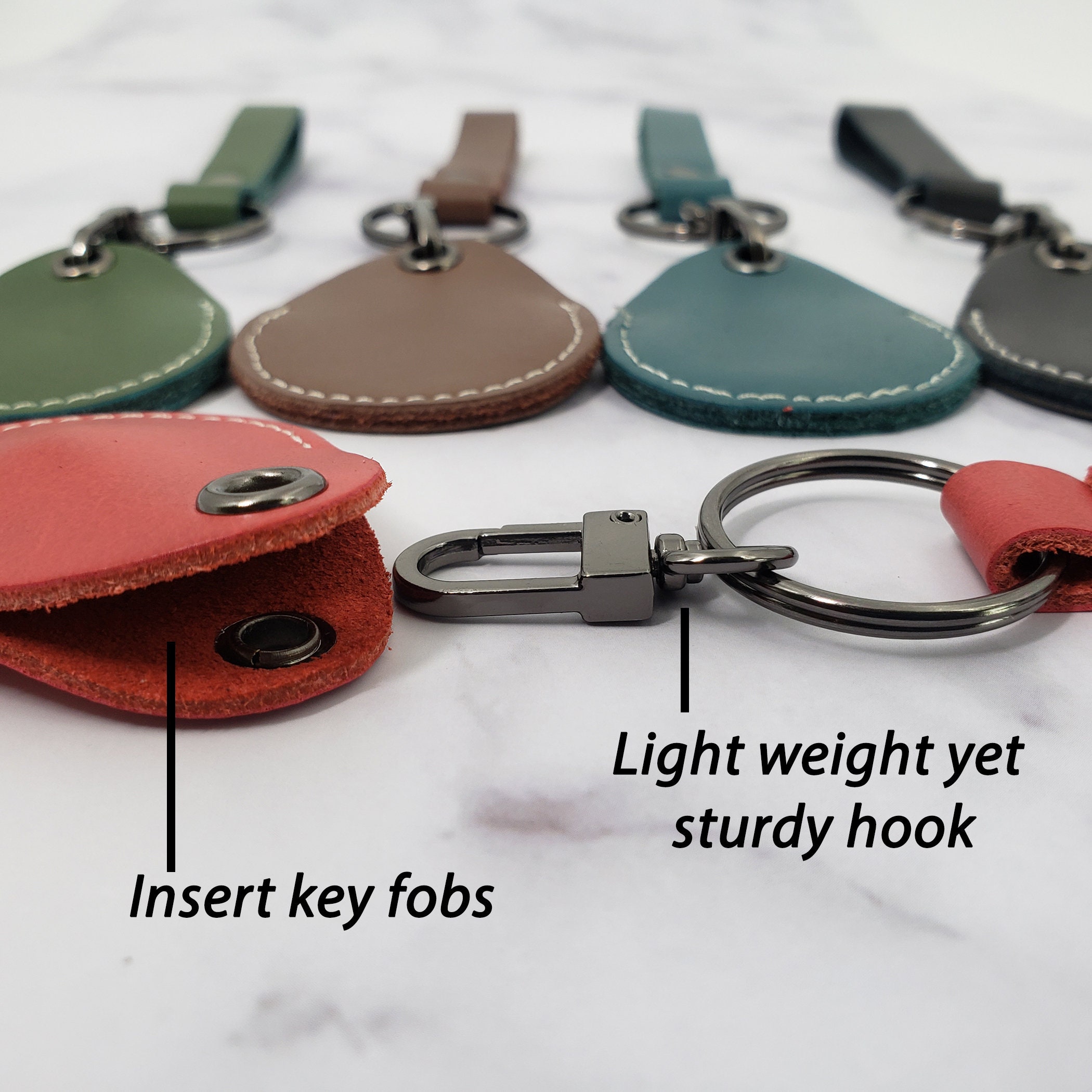 AG Wallets Genuine Leather Keychain Holder, Key Fob Holder