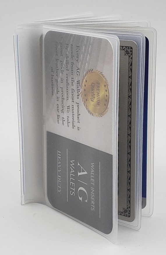 Trifold 6 Page Set of 2 Clear Premium Quality Wallet Insert from AG Wallets 