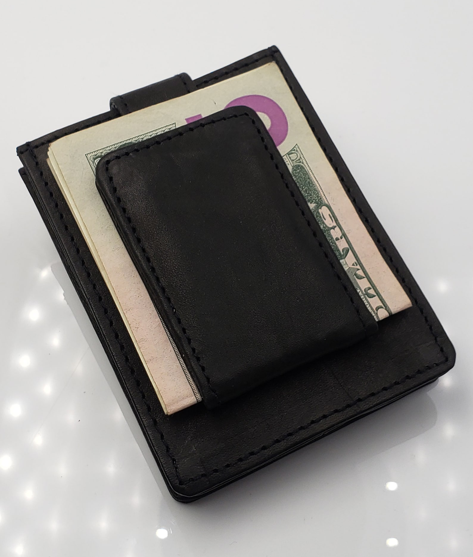 AG Wallets Leather Money Clip With Expandable ID and Etsy