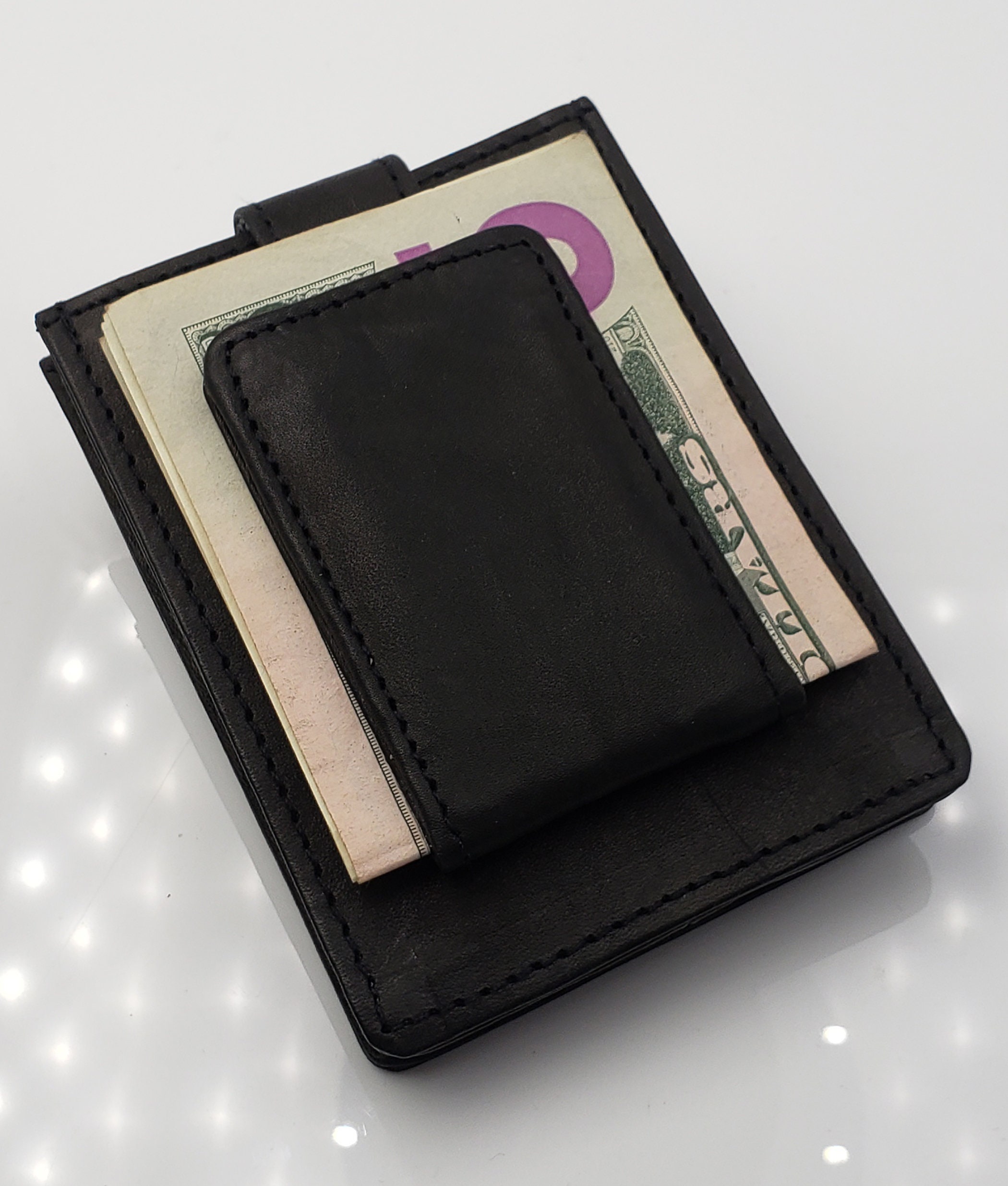 AG Wallets Leather Money Clip With Expandable ID and Etsy