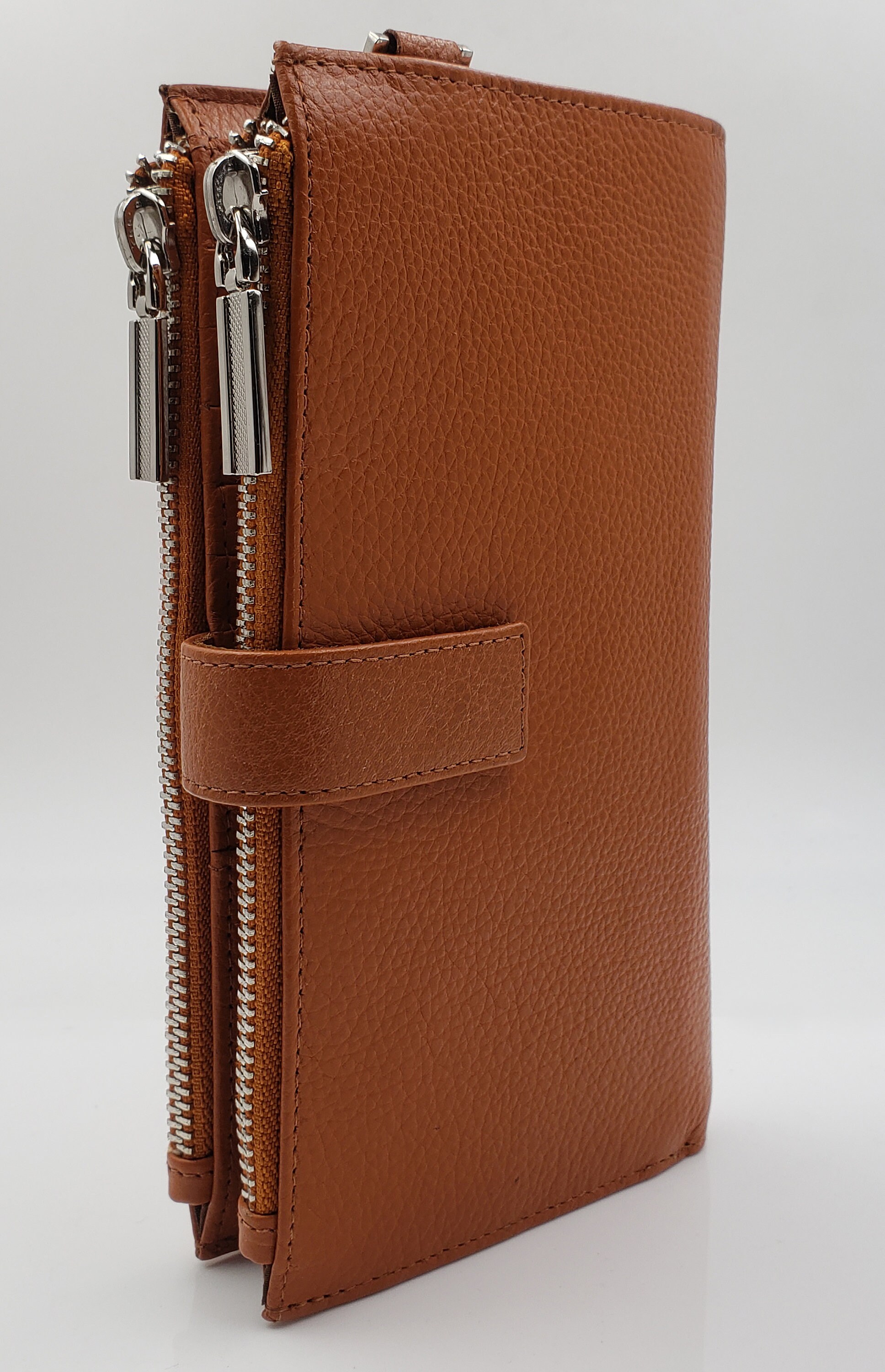 AG Wallets RFID Women's Snap Close Double Zipper Wallet Etsy