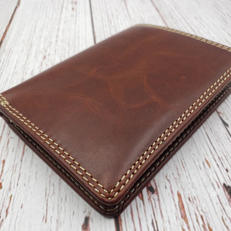 AG Wallets Mens Vintage Genuine Leather Hipster Wallet Etsy