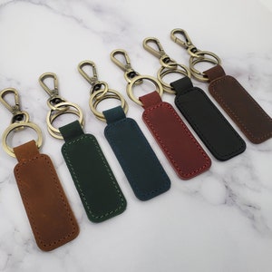 AG Wallets Custom Personalized Saddle Leather Key Holder for Men or Women, Leather Key Organizer, Key FOB, Personalized Gift