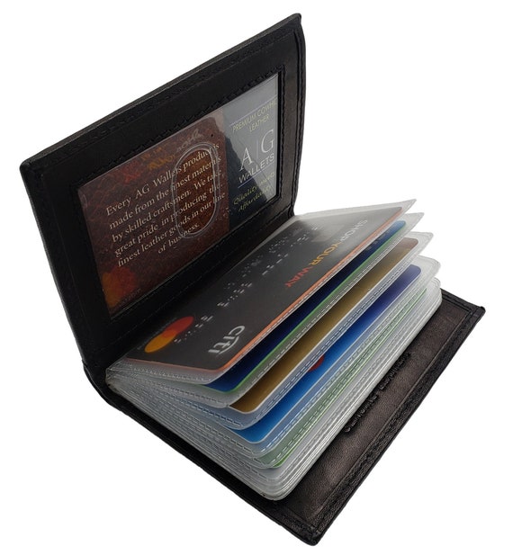 Leather Bifold Wallet with Card Slots & Bill Compartment