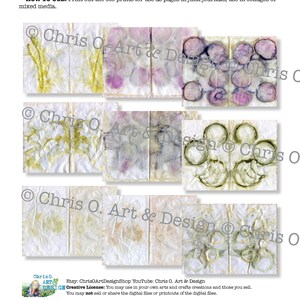 Eco Printed/Eco Dyed Veggies Digital Kit, junk journal pages, collage papers.