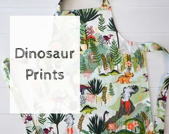 Children's Waterproof Aprons - Dinosaur Print, various sizes, boy and girl aprons