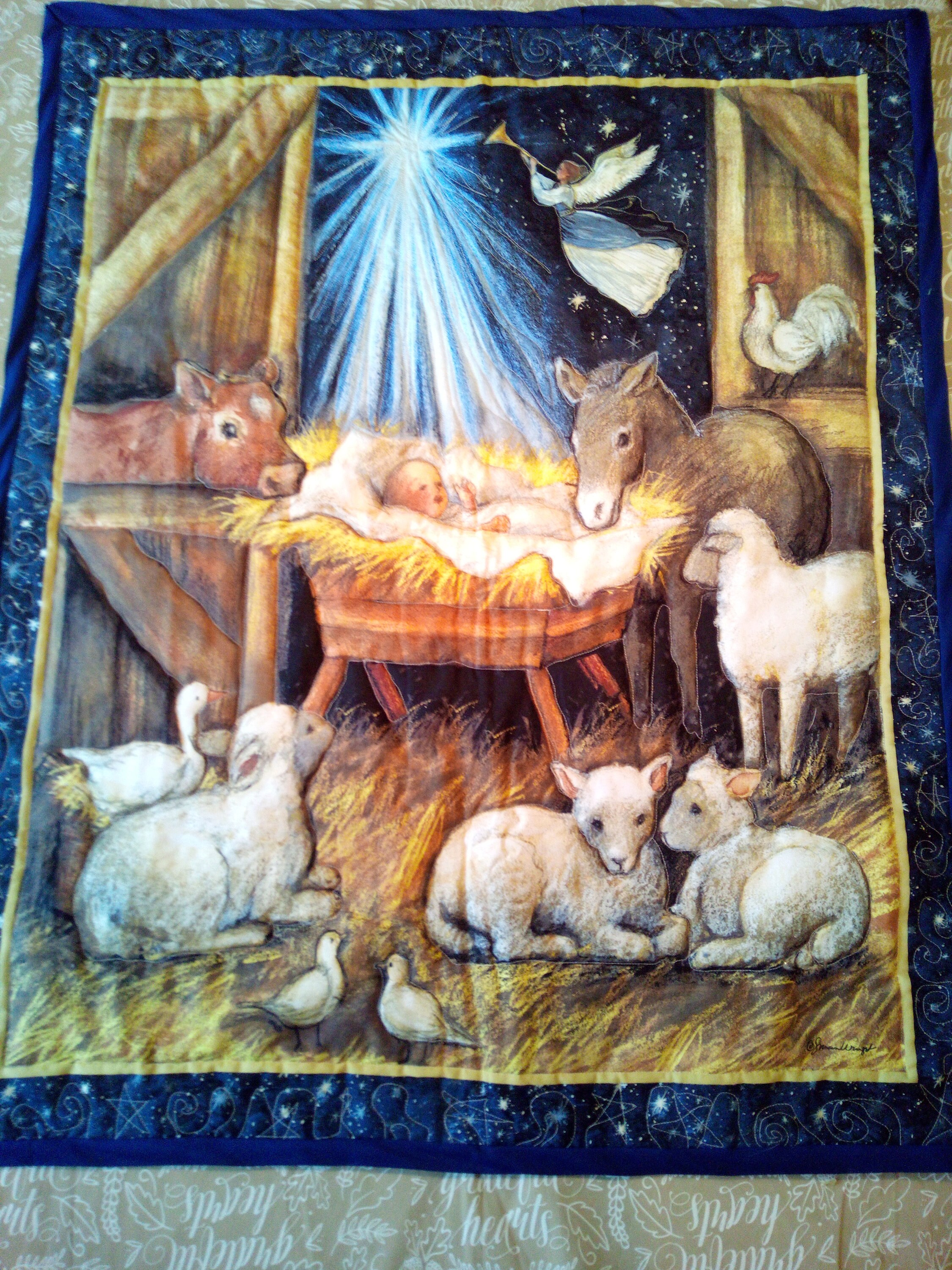 Nativity Quilted Wallhanging Etsy Denmark