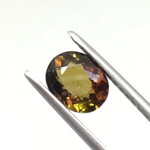 Bi-Color Tourmaline ~ Orange-Green Tourmaline ~Oval Shape 1.65 Ct Natural Tourmaline~Natural Gemstone~Beautiful Quality ~ October Birthstone
