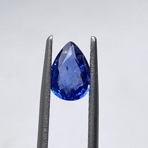Cornflower Blue Sapphire-Unheated Blue Sapphire With Certificate~1.35 ct Natural Pear Shaped Blue Sapphire from Ceylon ~SeptemberBirthstone