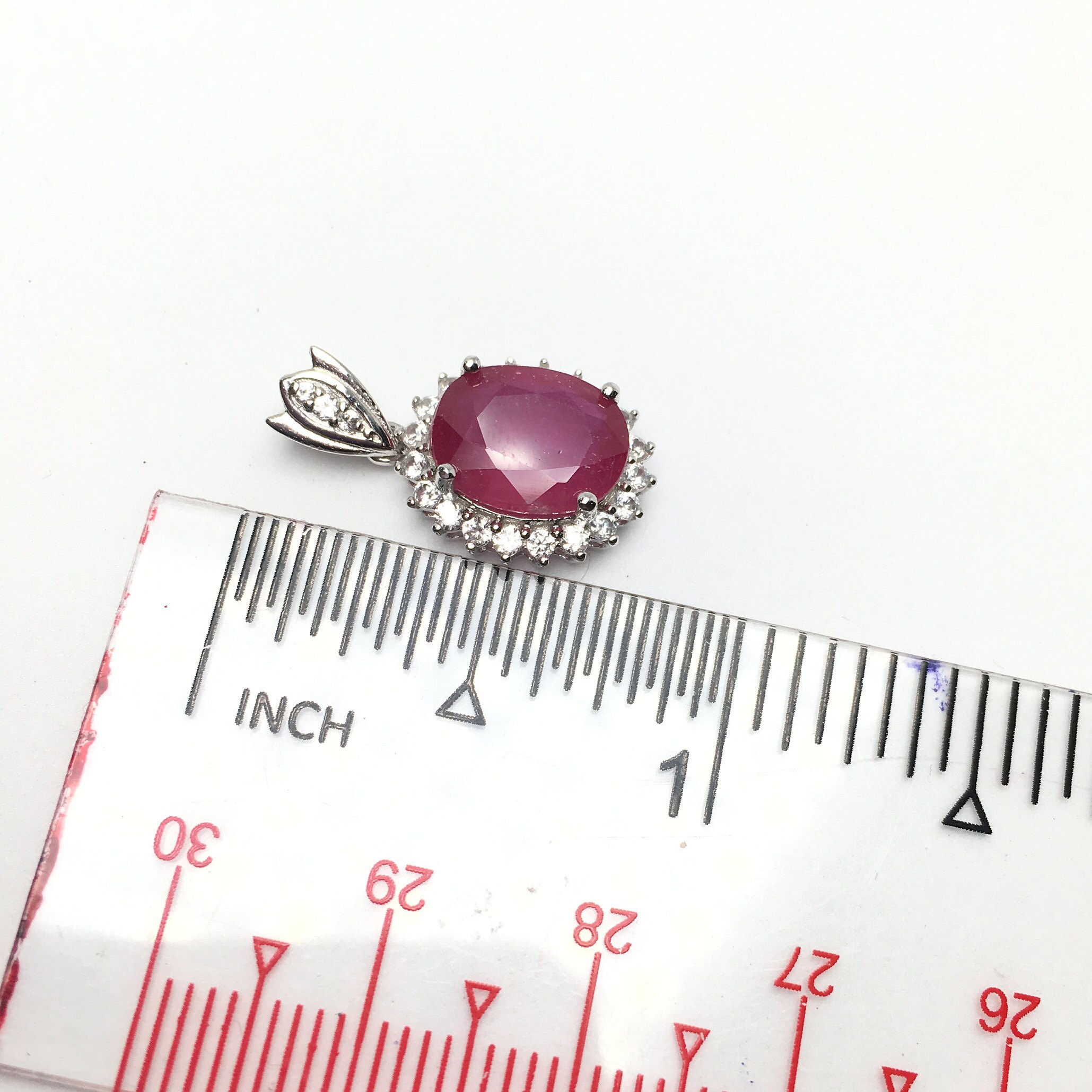 Vintage Style Ruby Pendant Ruby Jewelry Gemstone Pendant | Etsy