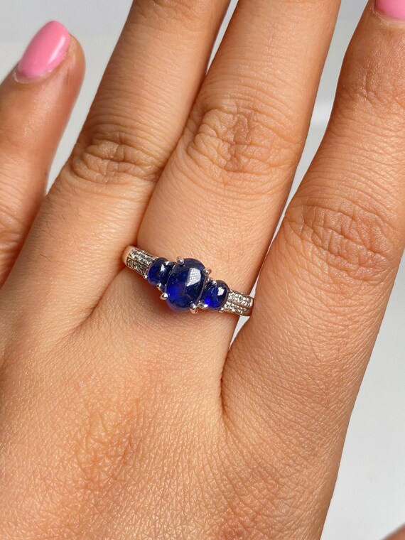Natural Blue Sapphire cabochon Sapphire Ring Sapphire Jewelry