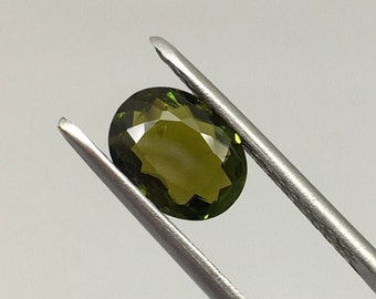 Olive color Tourmaline ~ Olive Green Tourmaline ~Oval Shape 1.2 Ct Natural Tourmaline ~Natural Gemstone ~AAA+ Quality ~ October Birthstone