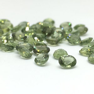 Natural Green Sapphire ~ Ceylon Green Sapphire ~4 x5 mm Calibrated Sizes ~ Beautiful Bright and Shine Green Sapphire ~ September Birthstone