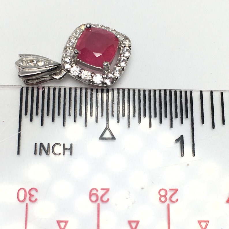 Vintage Style Ruby Pendant Ruby Jewelry Gemstone Pendant Etsy