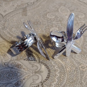 Set of Napkin Holders as Set of silverware