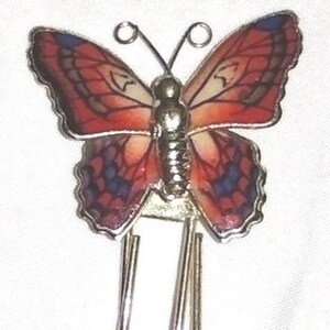 Vintage Enamel Butterfly Jewelry Clip From Taiwan