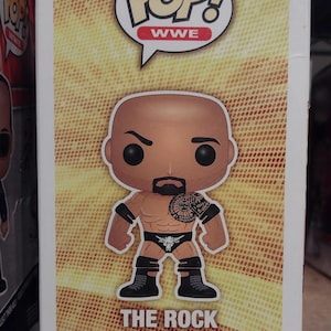WWE The Rock, Dwayne Johnson, #03 & #46 Collectible Funko Pops Pre-owned/Estate Find/Open