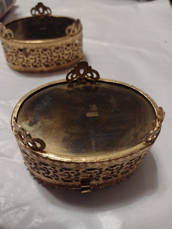 Vintage West Germany Filigree Jewelry Box - image 5