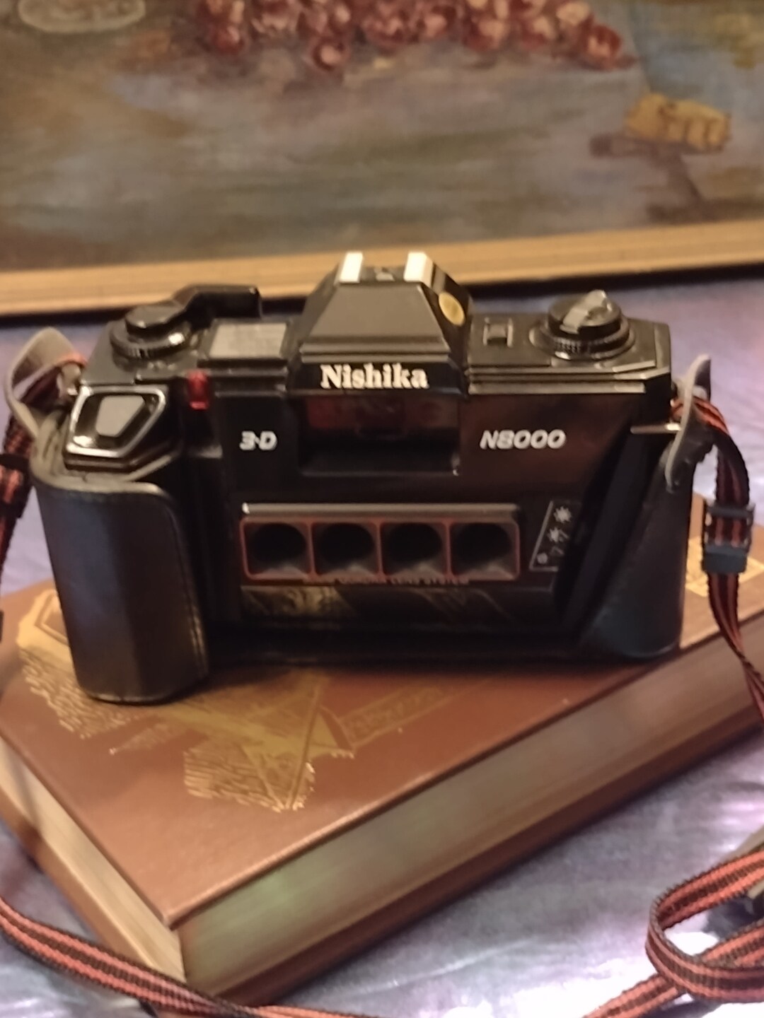 Vintage 1980's Nishika N8000 35 MM 3D Camera W/bottom Leather Case and ...