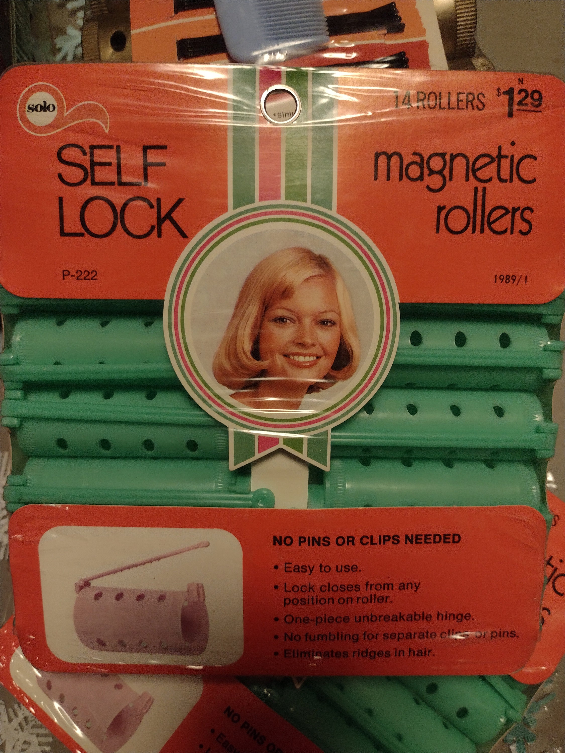 Vintage Solo Magnetic Hair Rollers Kit 1964-1970 Small/med  display picture 3