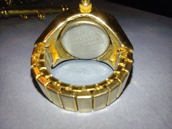 Vintage Quartz Gold ArCee Ring Watch/Wind up - image 7