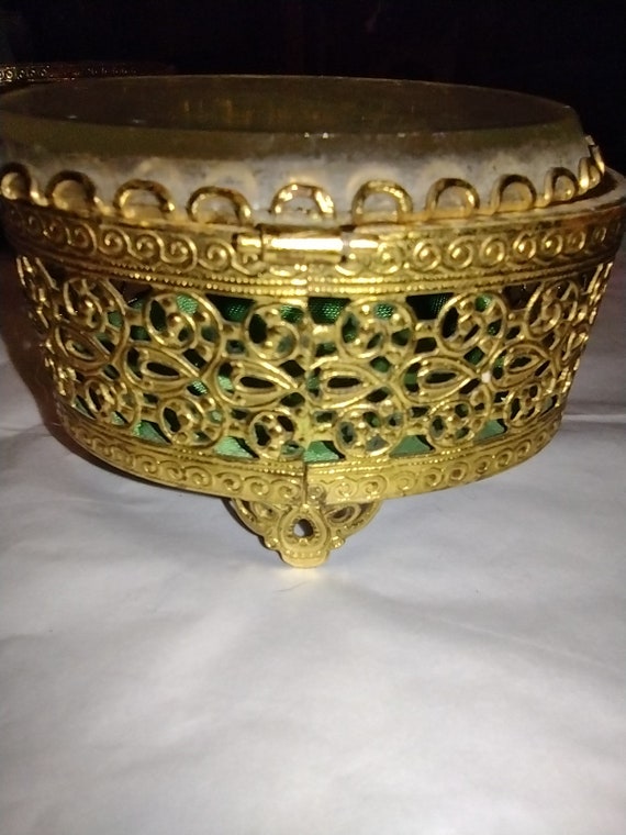 Vintage West Germany Filigree Jewelry Box - image 4