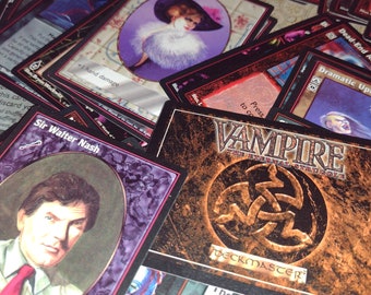 Vintage 1995 Vampire "The Eternal struggle" Wizards of the Coast Trading Card Estate Bundle