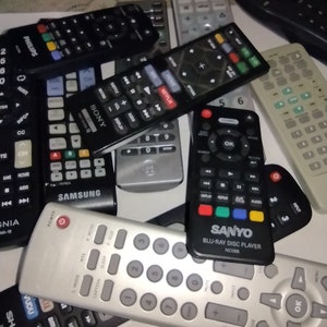 Remote controls: Sony, Panasonic, GE, Element, Sanyo, Cyberhome, Insignia, Philips & Sharp Remote TV/DVD/Blue Ray Controls
