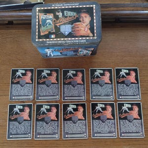 Cal Ripkin Jr. Embossed Metal Racing Trading Sports cartão de lata (10) Cartões em relevo metálico