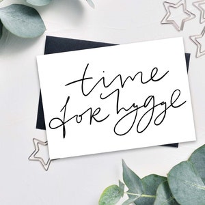 Grußkarte "time for hygge" Karte Hygge Geborgenheit Geschenk Freunde Familie Dänemark Glücksrezept