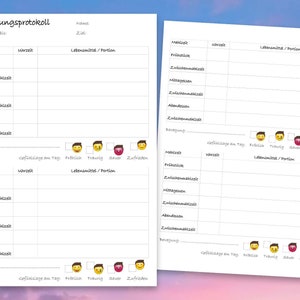 Ernährungsprotokoll 10 tlg. Set Diätassistent