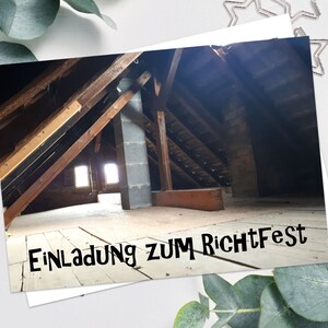 Einladungskarten Richtfest Set 25tlg. Umzug - Hausbau - Einweihung - Bauherr - Einladung Richtfest