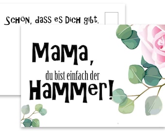 Fête des mères cadeau maman carte de fête des mères carte de voeux maman carte postale