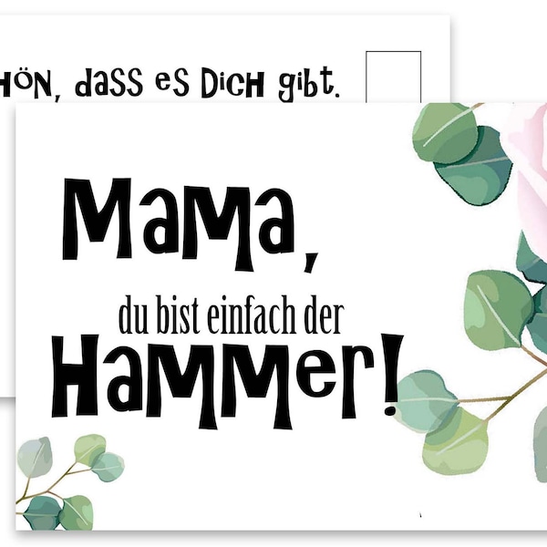 Muttertag Geschenk Mutti Muttertagskarte Grußkarte Mama Postkarte