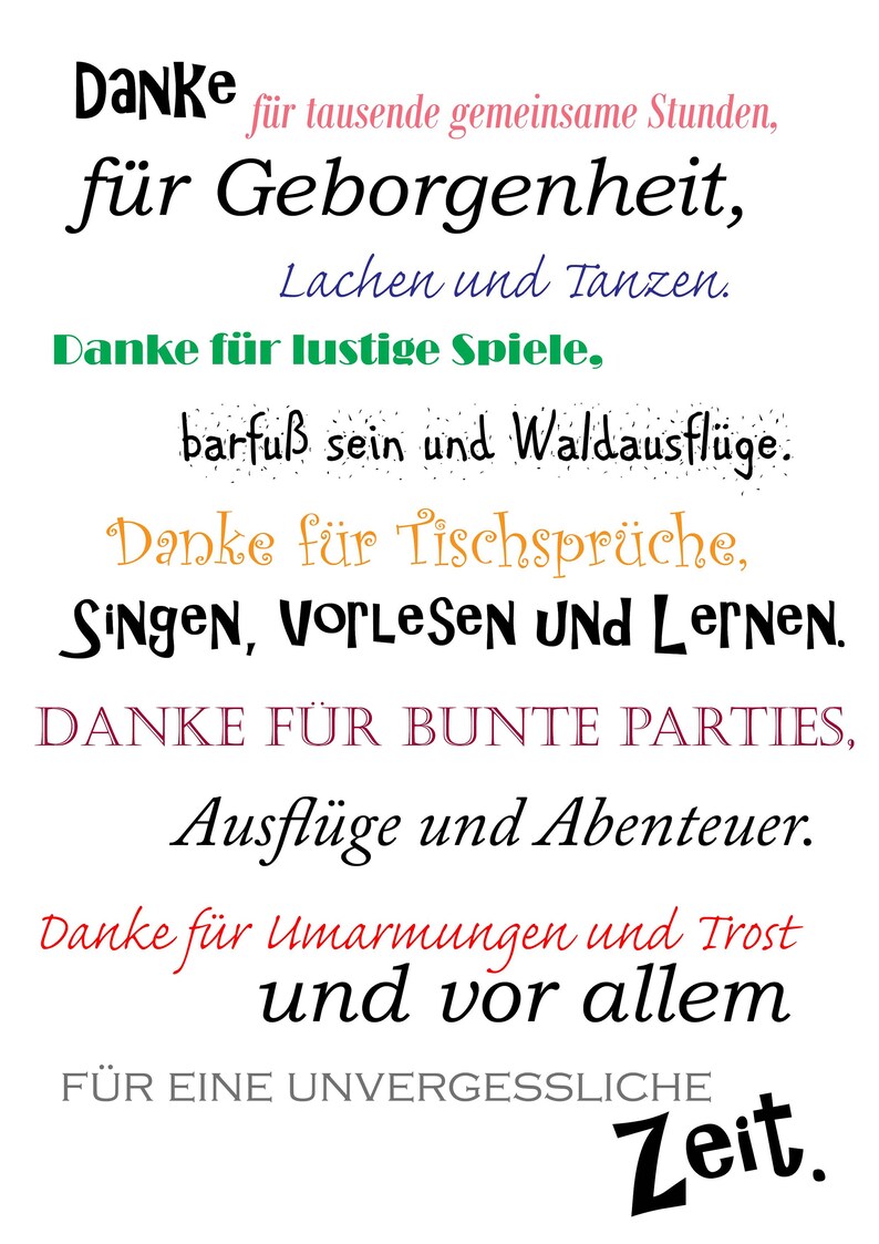 Abschied und Dankeschön Kindergarten / Krippe / Erzieherin / Etsy