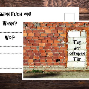 Open dag uitnodigingen 25 stuks.