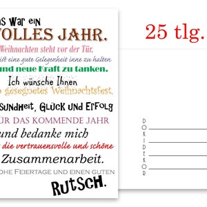 Salutations de Noël Cartes 25 tlg. Noël collègues employés