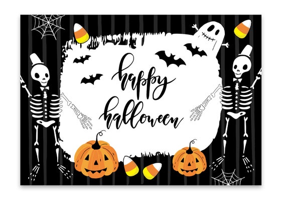 Poster A4 Halloween Willkommensschild Halloweenparty Happy | Etsy