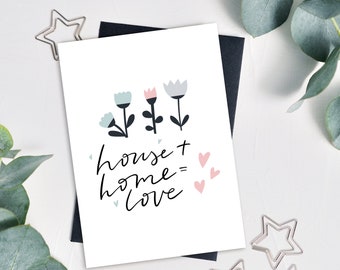 Greeting card house home love Moving Parade Topping-out ceremony Inauguration