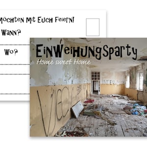 Einladungskarten Einweihung 25tlg. - Einweihungsparty