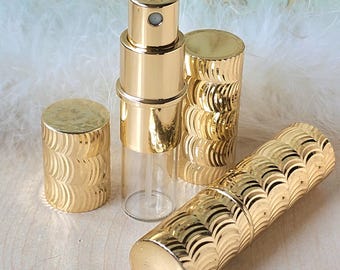 Vintage INTRIGUE Golden Refillable Purse Spray Bottles By Mary Kay