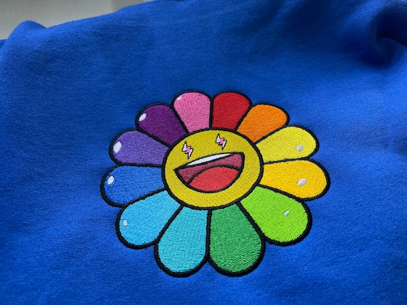 hand-embroidered takashi murakami flower  Embroidered clothes, Murakami  flower, Hand embroidered