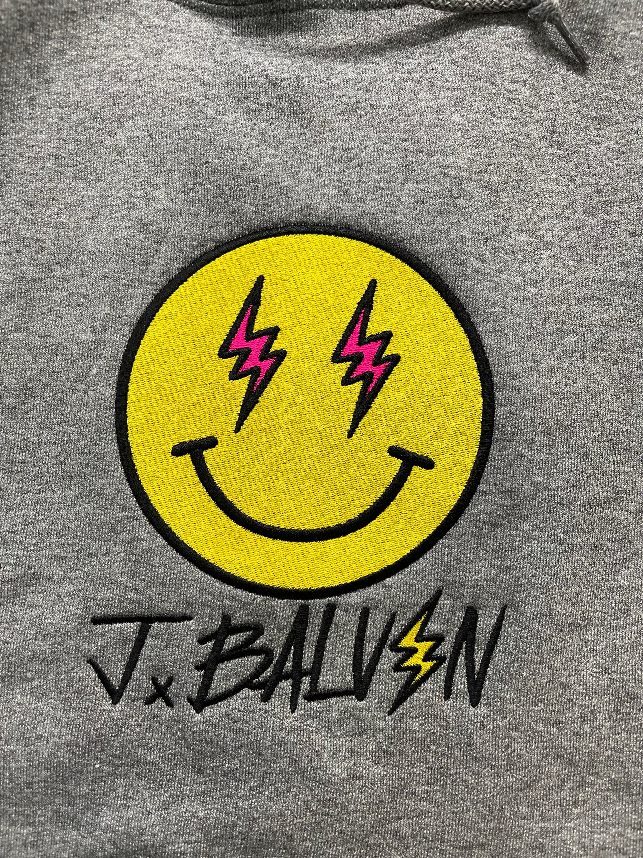 J Balvin Energia Smiley Embroidery Logo DST 