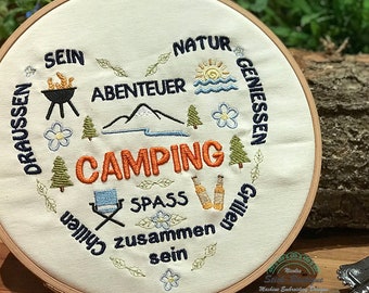 Embroidery File Camping Heart Camper 16x26