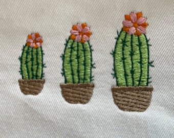 Embroidery file Mini Cactus in 3 sizes