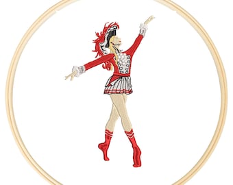 Embroidery file Funkenmariechen Tanzmariechen Karneval